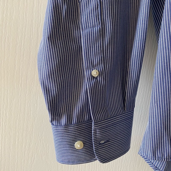 NWOT Blue Striped Button Down Shirt - Picture 5 of 8